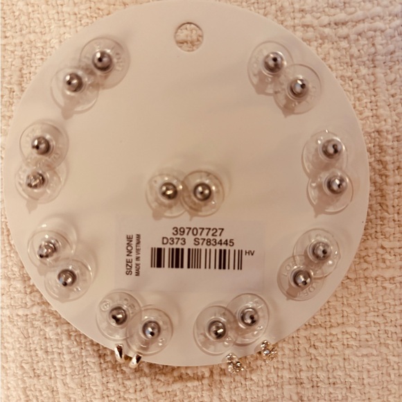 LOFT Silver Stud Earring Set 9 Pairs New in Package Sparkling Sparkle - Picture 2 of 4
